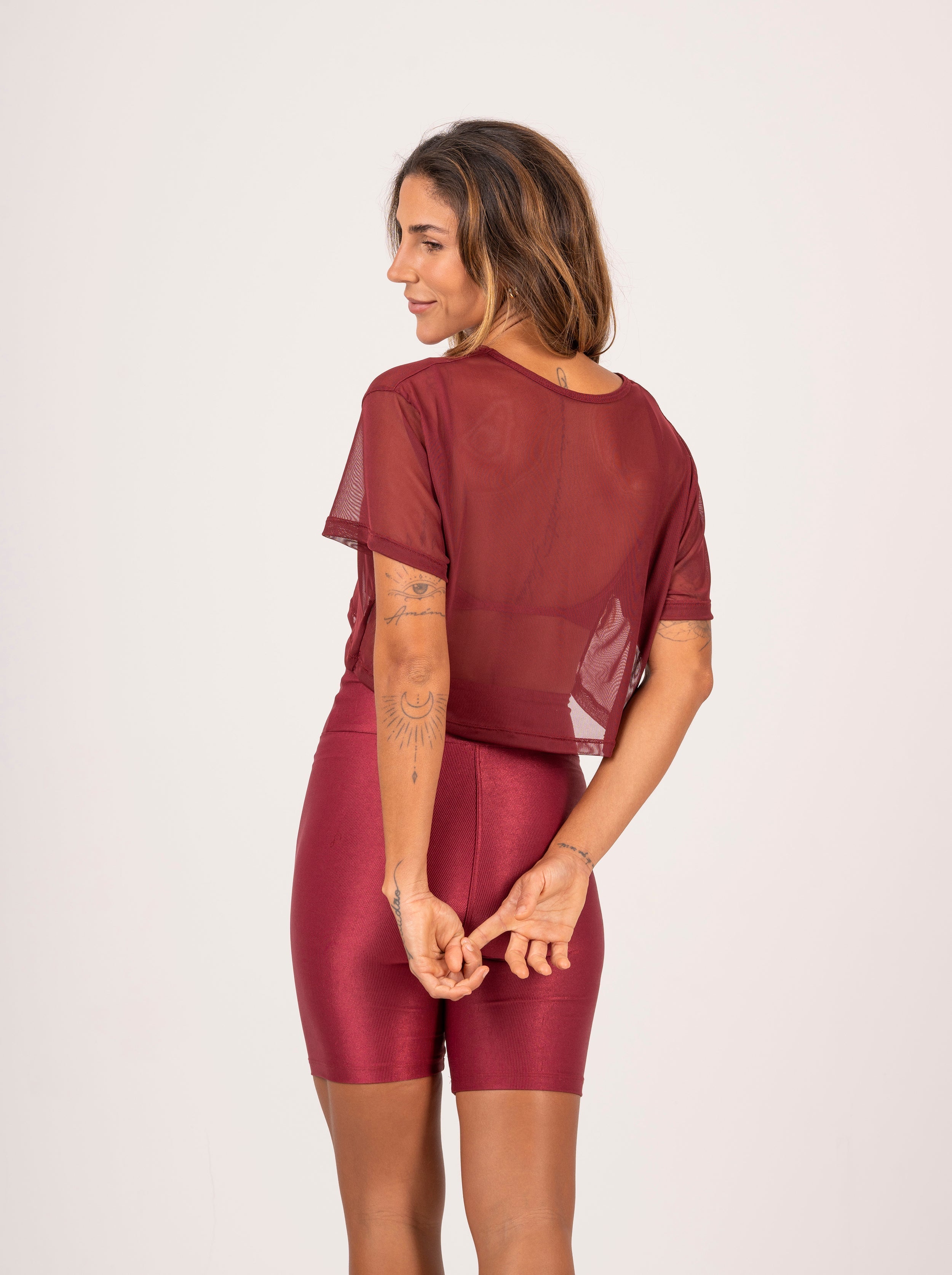 Cropped Tule Marsala