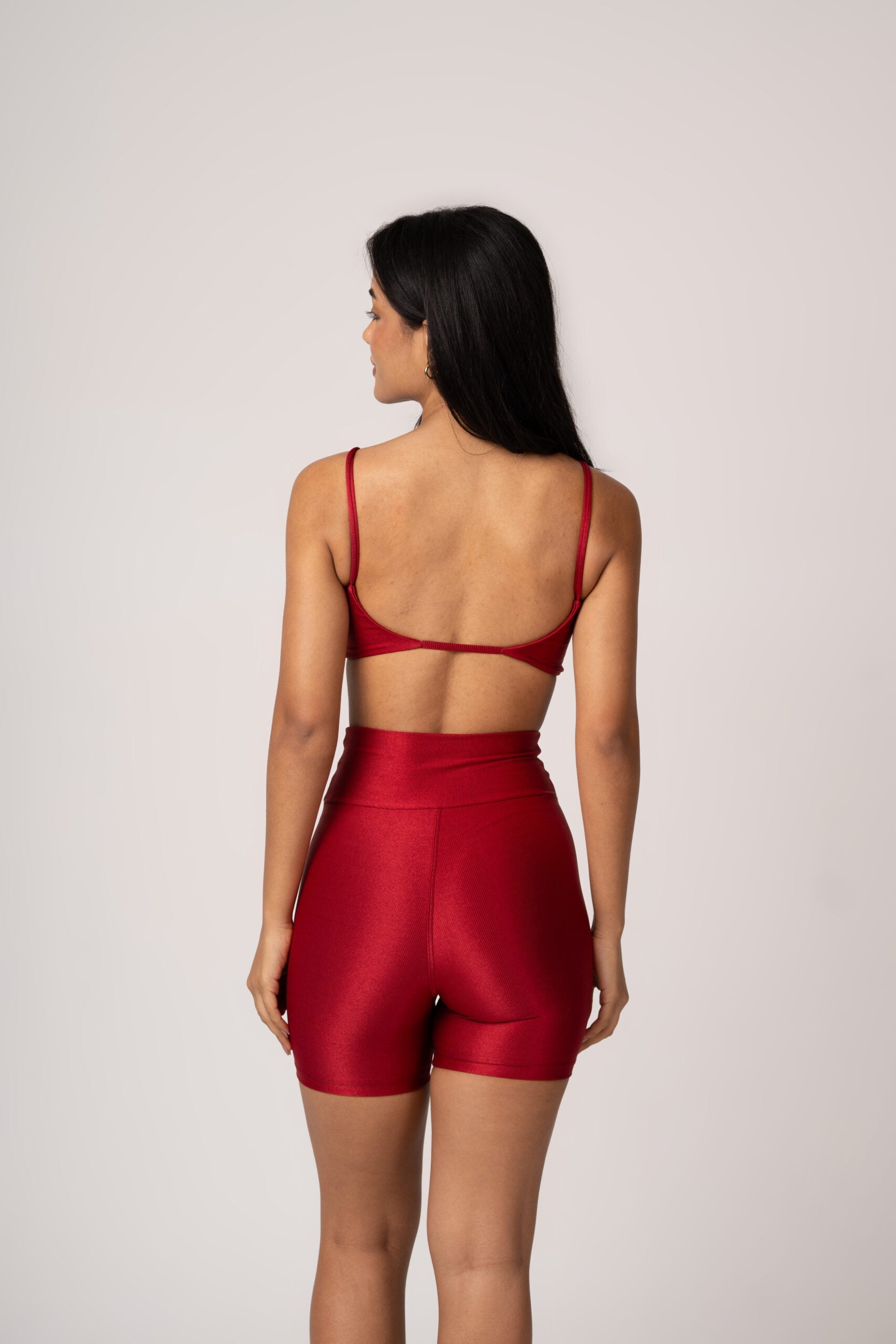Conjunto Bordô Short e Top Fita Lovers